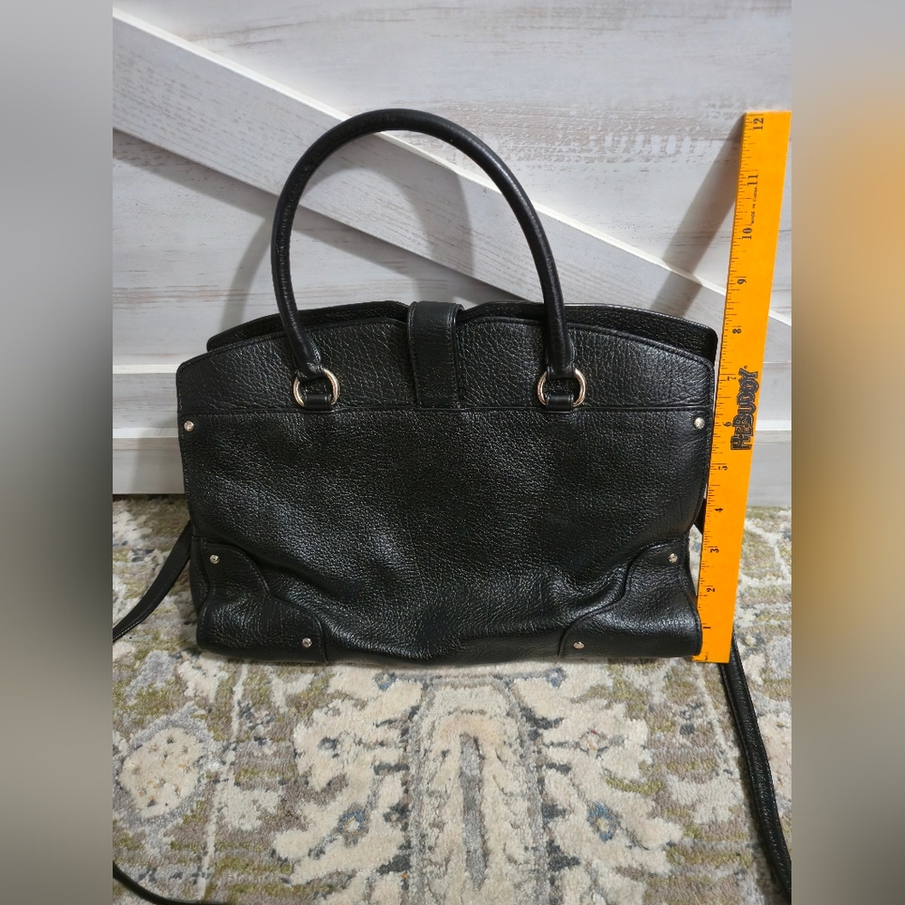 Coach Black Leather Mercer Satchel - Picture 3 of 6